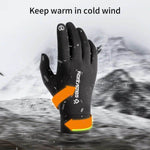 Men Thermal Windproof Waterproof Winter Cycling Gloves Touch Screen Warm Mittens - Movagear