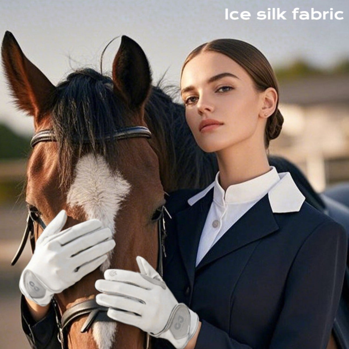 Horse Riding Gloves for Men Women - Ice Silk Touch Screen Equestrian Gloves