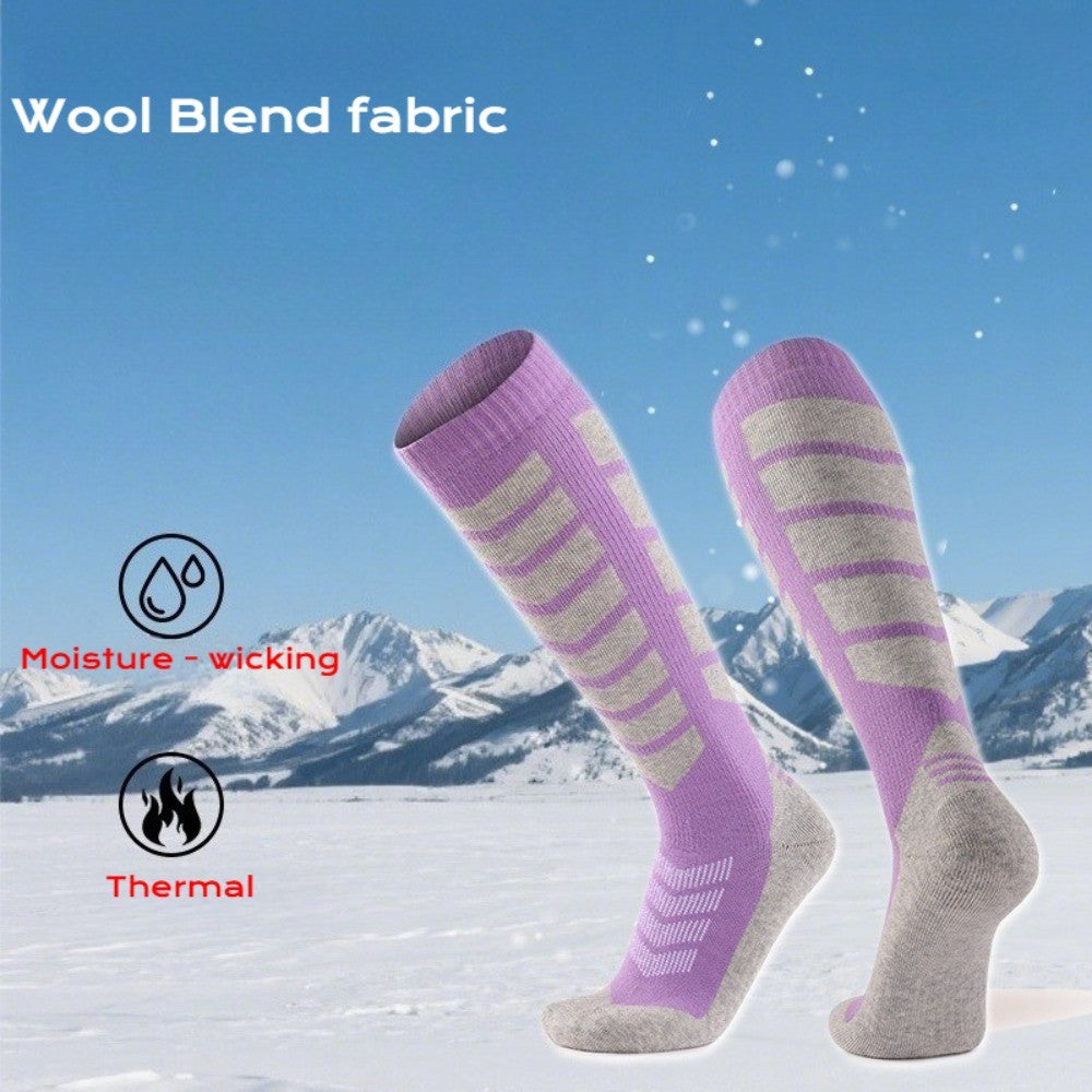 Snow Socks for Autumn Winter - Professional Warm Ski Socks for Men Women