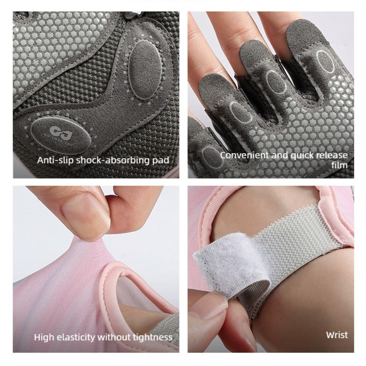 Fitness Gloves - Outdoor Cycling Gloves, Shock-absorption Yoga Gloves for Women