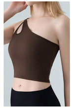 Single Shoulder Crossbody Sports Vest for Women - Running Quick Drying Yoga Bra