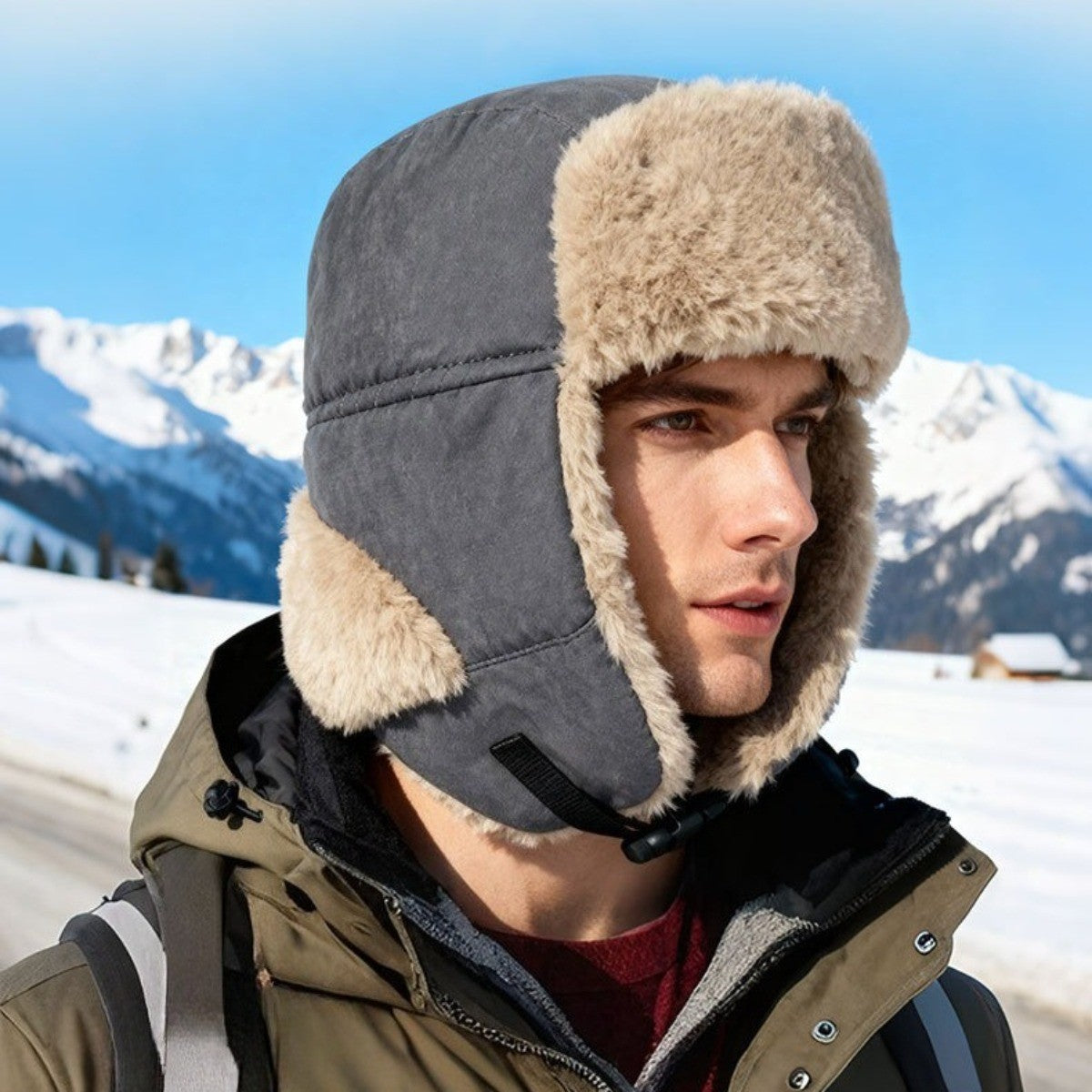 Winter Trapper Hat for Men Women - Aviator Hat Warm Hat for Skiing Hunting