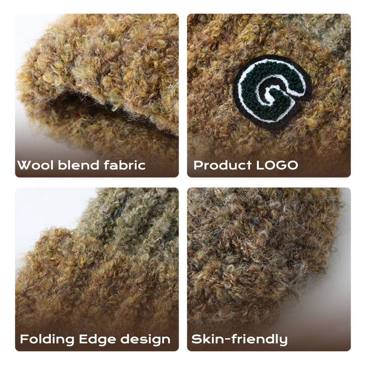 Winter Hats for Women - Wool Blend fabric Knit Beanie Hat - Thermal Skull Cap