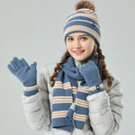 Winter Beanie Hat + Scarf + Gloves Set for Women - Movagear