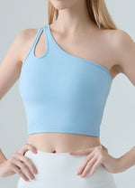 Single Shoulder Crossbody Sports Vest for Women - Running Quick Drying Yoga Bra
