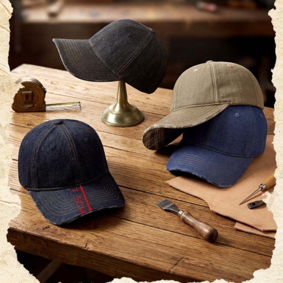 Retro Denim Baseball Cap for Men Women - Skin Friendly, Breathable Soft Top