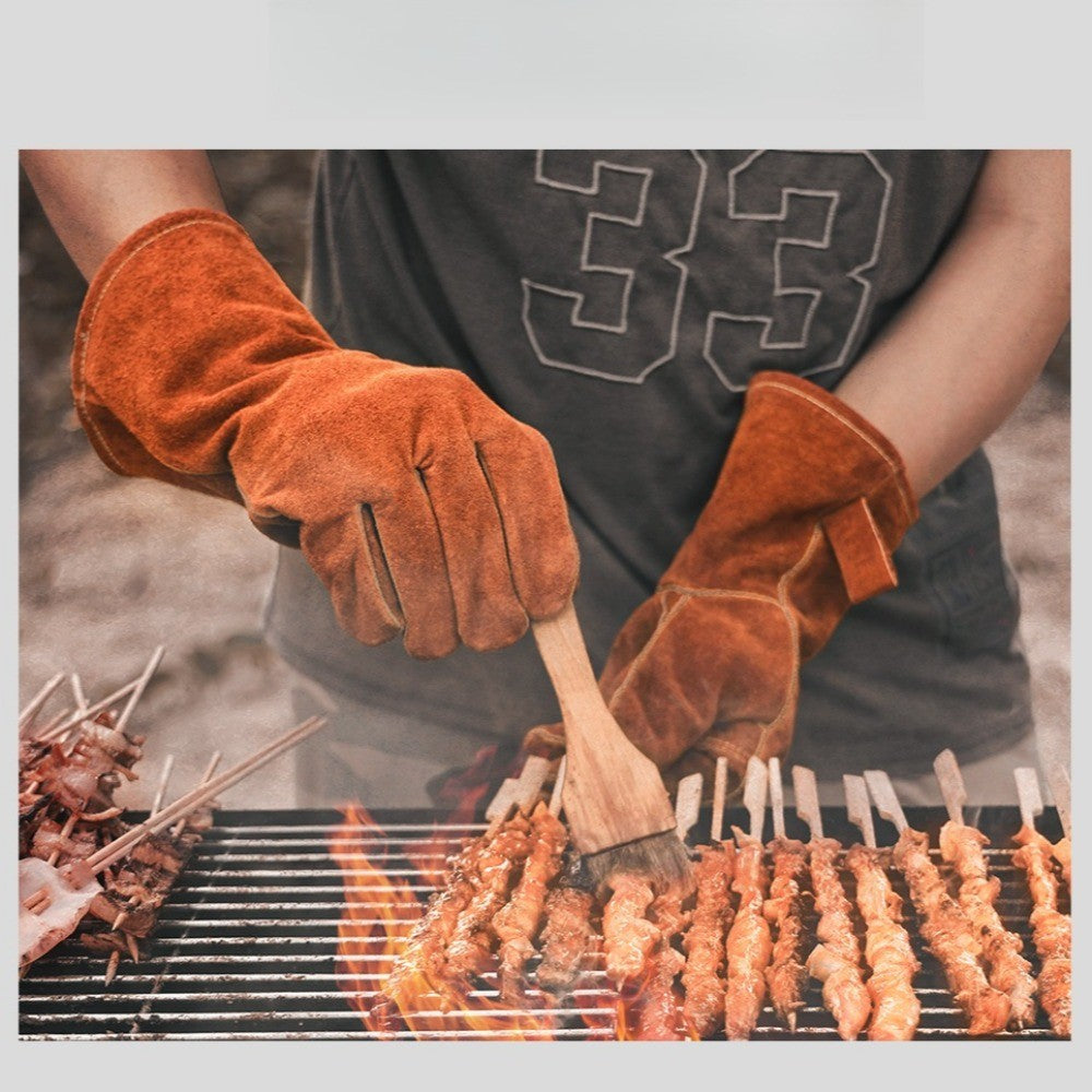 Barbecue Gloves, Heat-resistant and 500 Degree Industrial Oven Baking