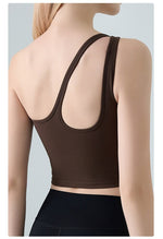 Single Shoulder Crossbody Sports Vest for Women - Running Quick Drying Yoga Bra