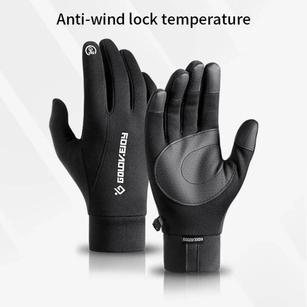 Men Thermal Windproof Waterproof Winter Cycling Gloves Touch Screen Warm Mittens - Movagear