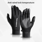 Men Thermal Windproof Waterproof Winter Cycling Gloves Touch Screen Warm Mittens - Movagear