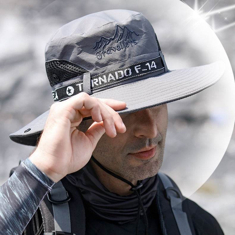 UPF50+ Letter Printed Fisherman Hat - Movagear