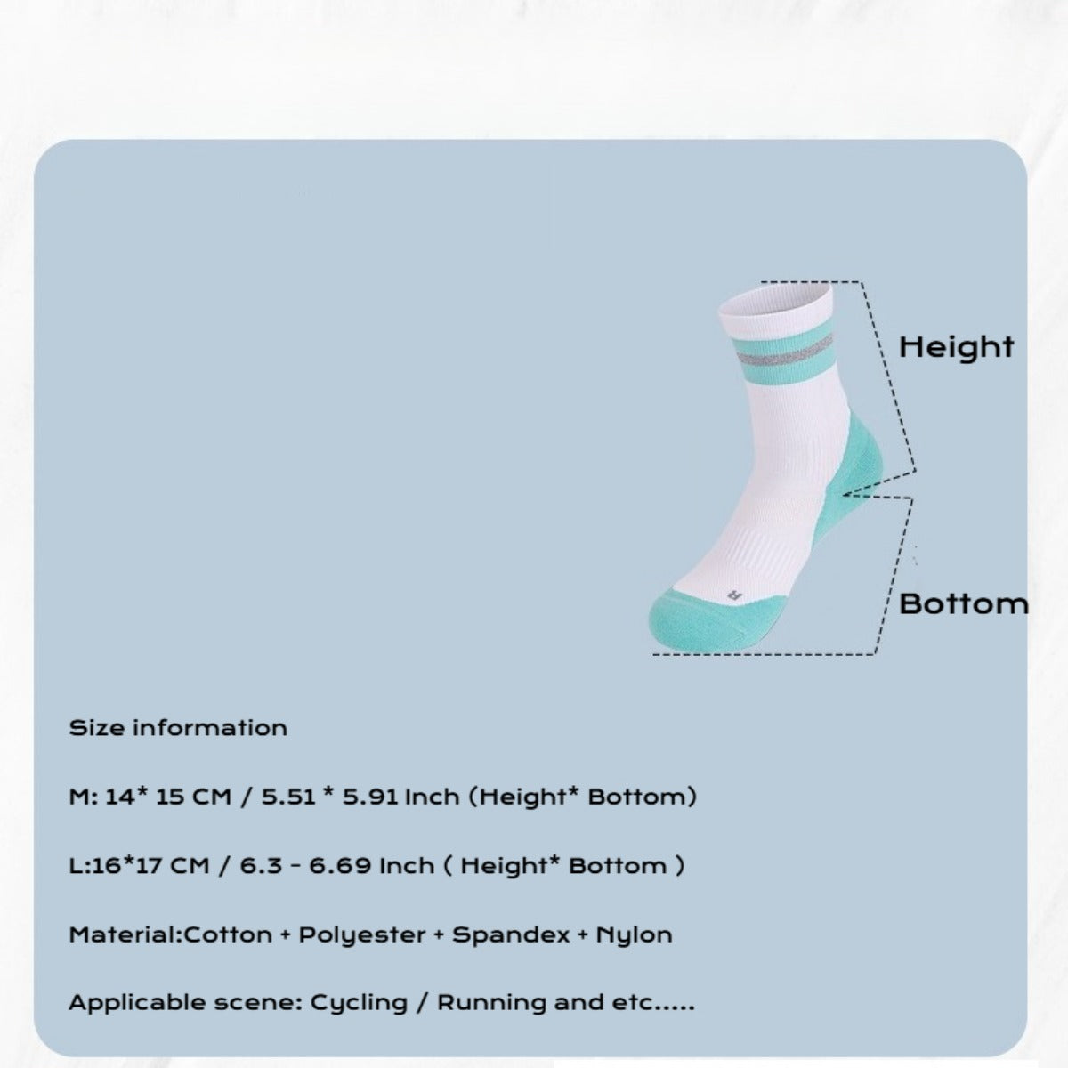 Sports Socks - Badminton Tennis Socks for Men Women - Breathable Running Socks
