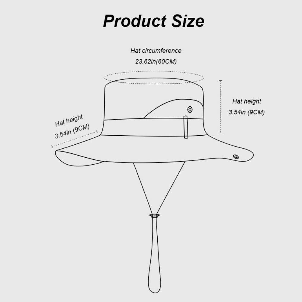 UPF50+ Letter Printed Fisherman Hat - Movagear
