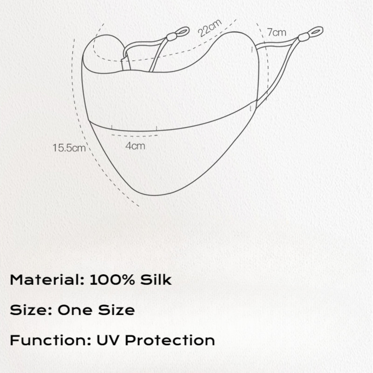 100% Real Silk UV Protection Mask