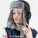 Winter Trapper Hat - Faux Fur Ear Flap Warm Aviator Cap For Men Women Outdoor