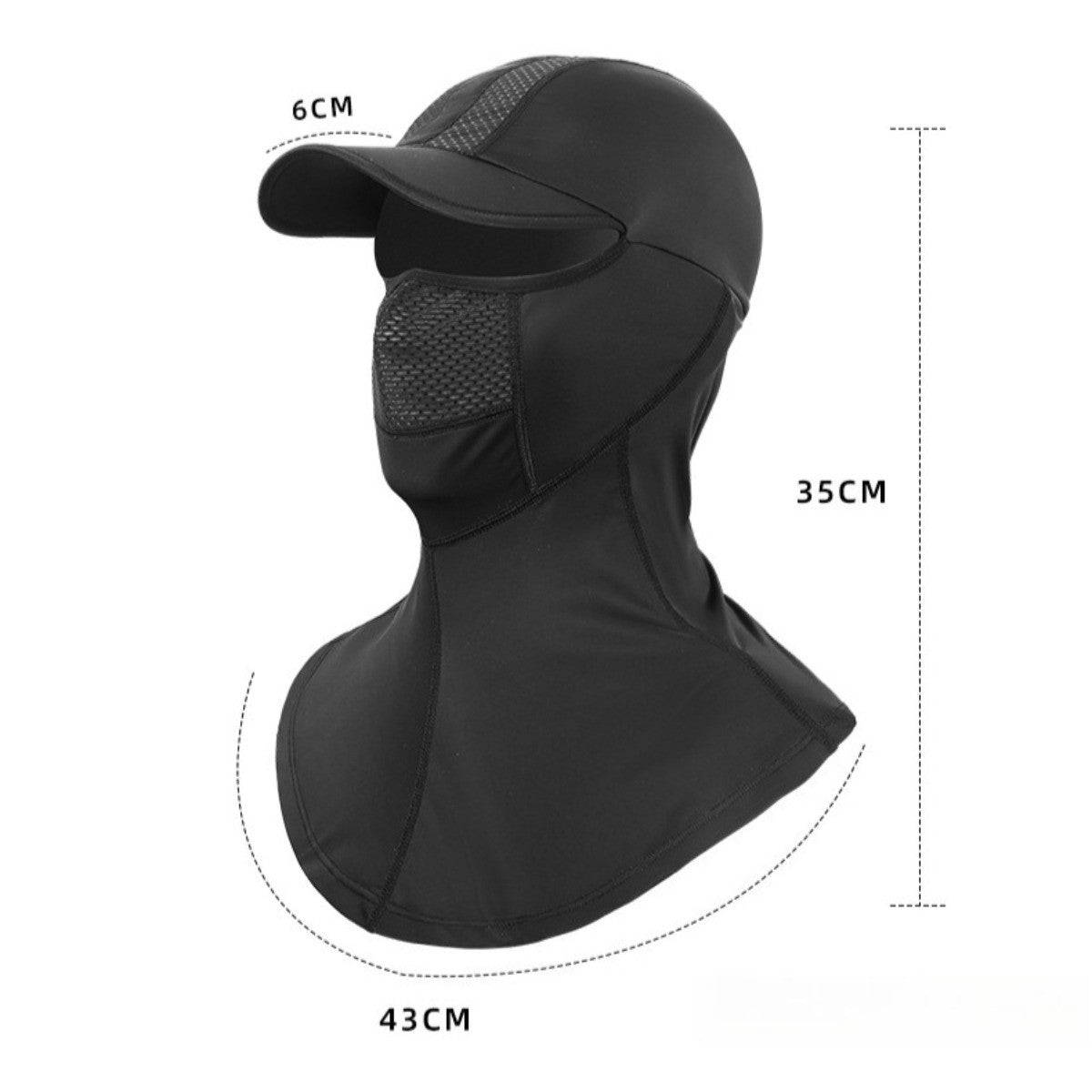 Summer Sun Protection Balaclava Ice Silk Breathable with Brim Cycling Mask