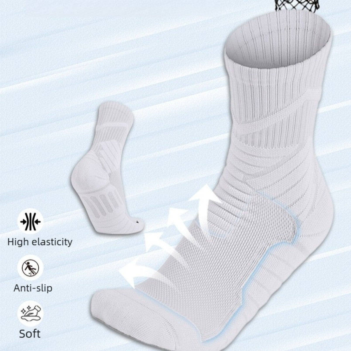 5 Pack Summer Basketball Socks for Men Women - Tennis Socks Sports Socks