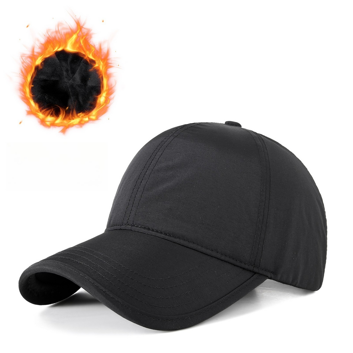 Winter Baseball Cap with Fleece - Thermal Windproof Baseball Cap for Men Women