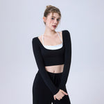 Thermal Yoga Clothes Built-in Bra - Running Sports Bra for Winter Fall CX5589