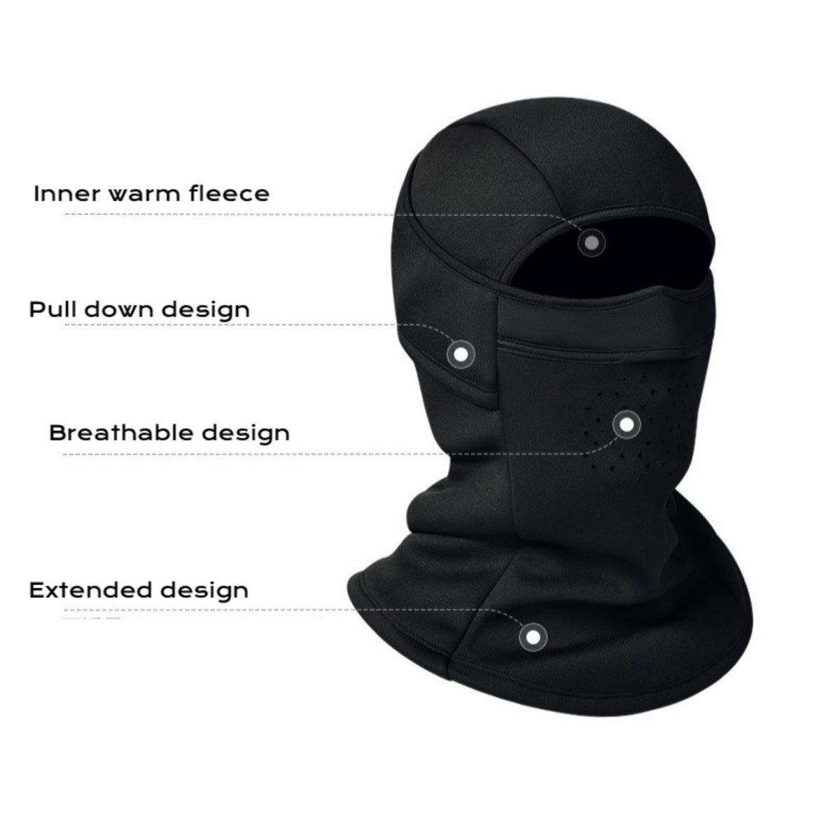 Ski Mask - Winter Balaclava Thermal Face Cover for Snowboarding