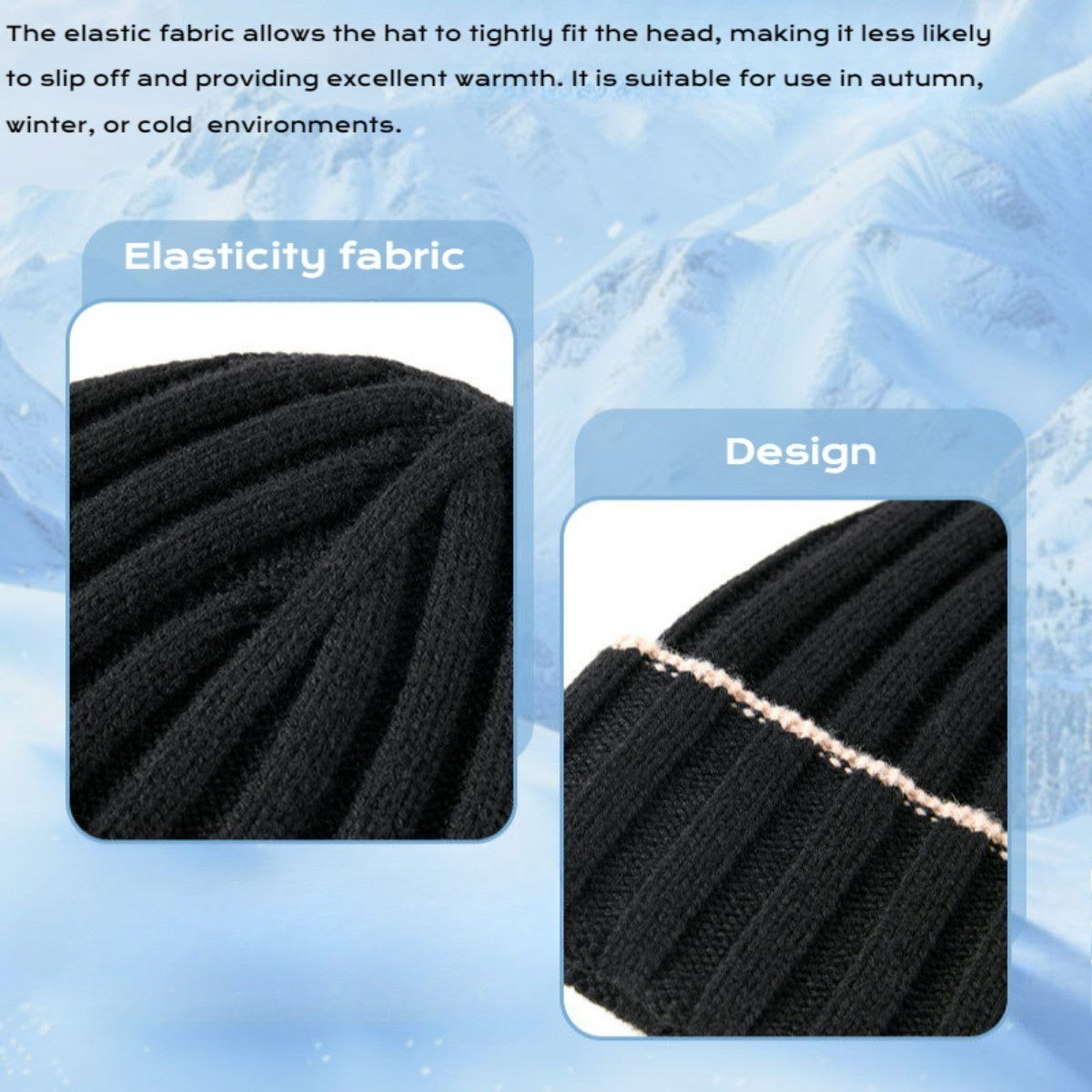 Beanie Cap for Men Women - Winter Warm Knit Hats