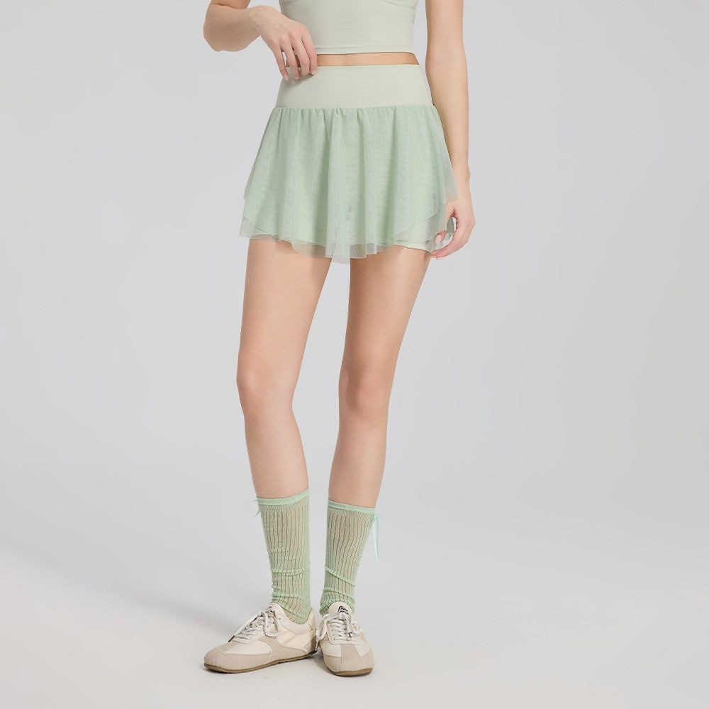 Elastic High Waist Slimming Tennis Skirt With Pocket Yoga Skirt for Women DQ5940