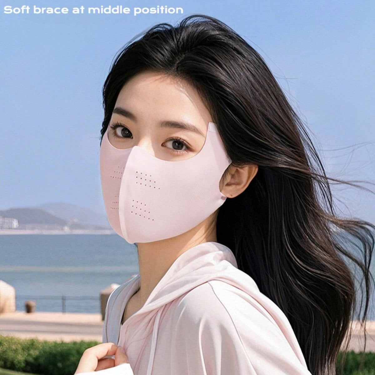 UPF50+ Face Mask with Small Visor for Women - Movagear