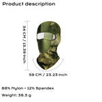 UPF50+ Balaclava Face Mask for Unisex - Summer UV Protection Cooling Face Cover