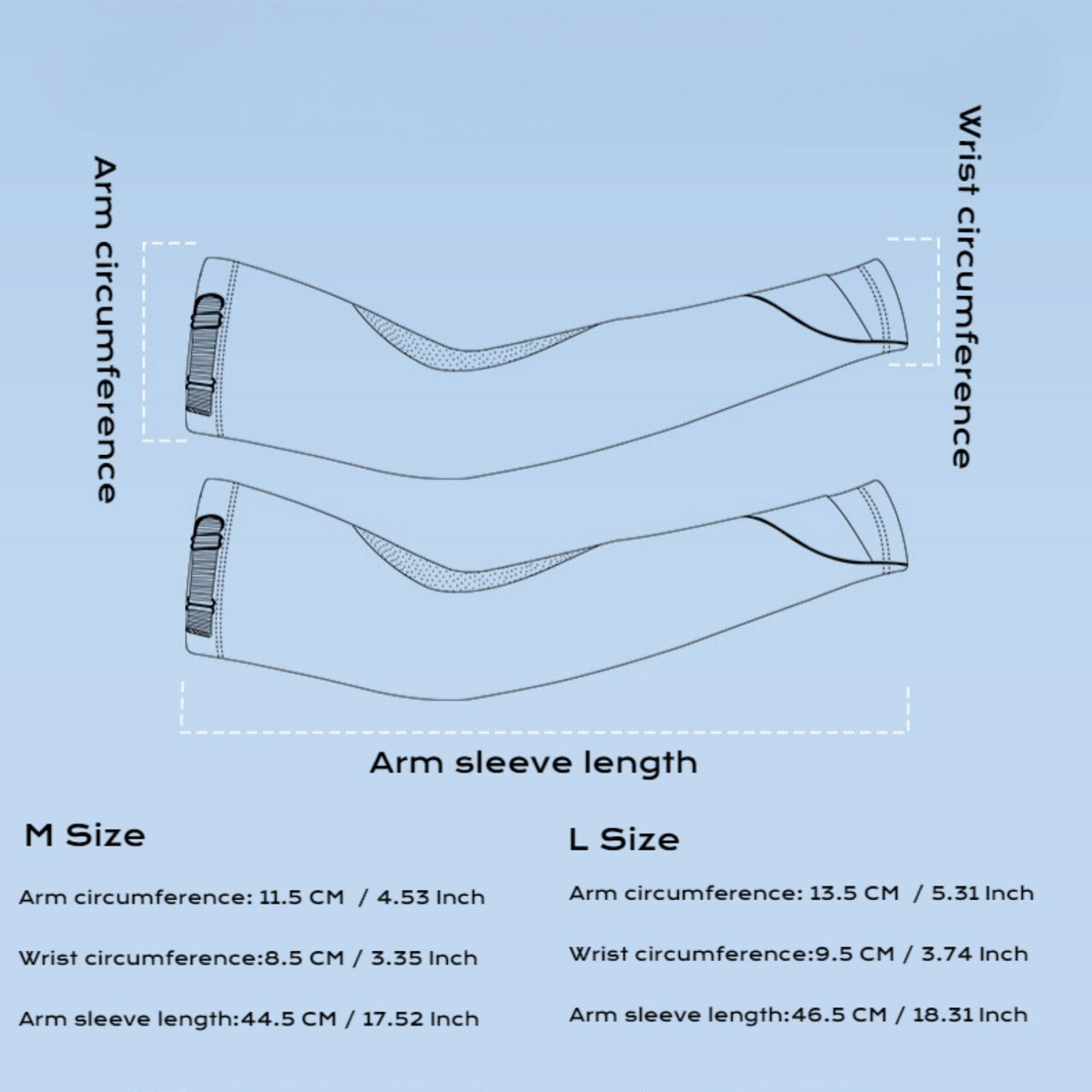 Arm Sleeves with Adjustable Buckle