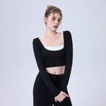 Thermal Yoga Clothes Built-in Bra - Running Sports Bra for Winter Fall CX5589