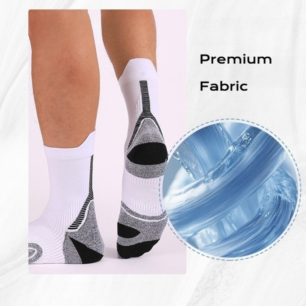 5 Pack Cycling Socks for Men - Sports Socks Sweat Absorption - Running Socks