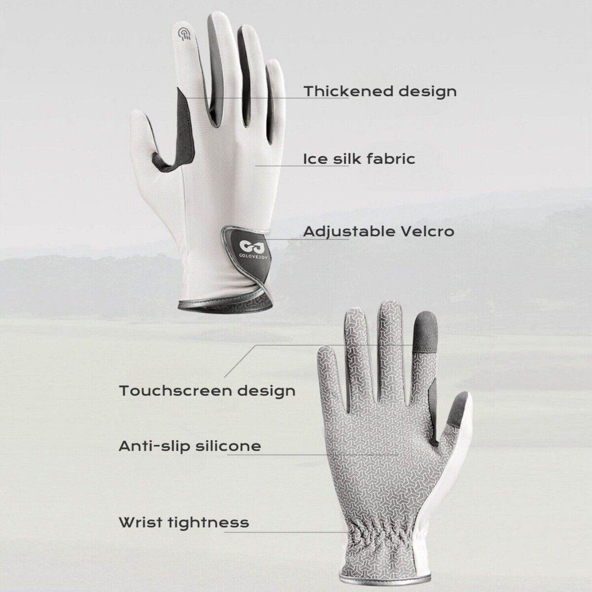 Ice Silk Equestrian Gloves - Movagear