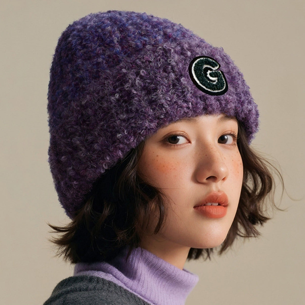 Winter Hats for Women - Wool Blend fabric Knit Beanie Hat - Thermal Skull Cap