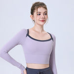 Womens Sports Bra - Workout Tank Top with Built in Pads - Yoga T-Shirt CX5697