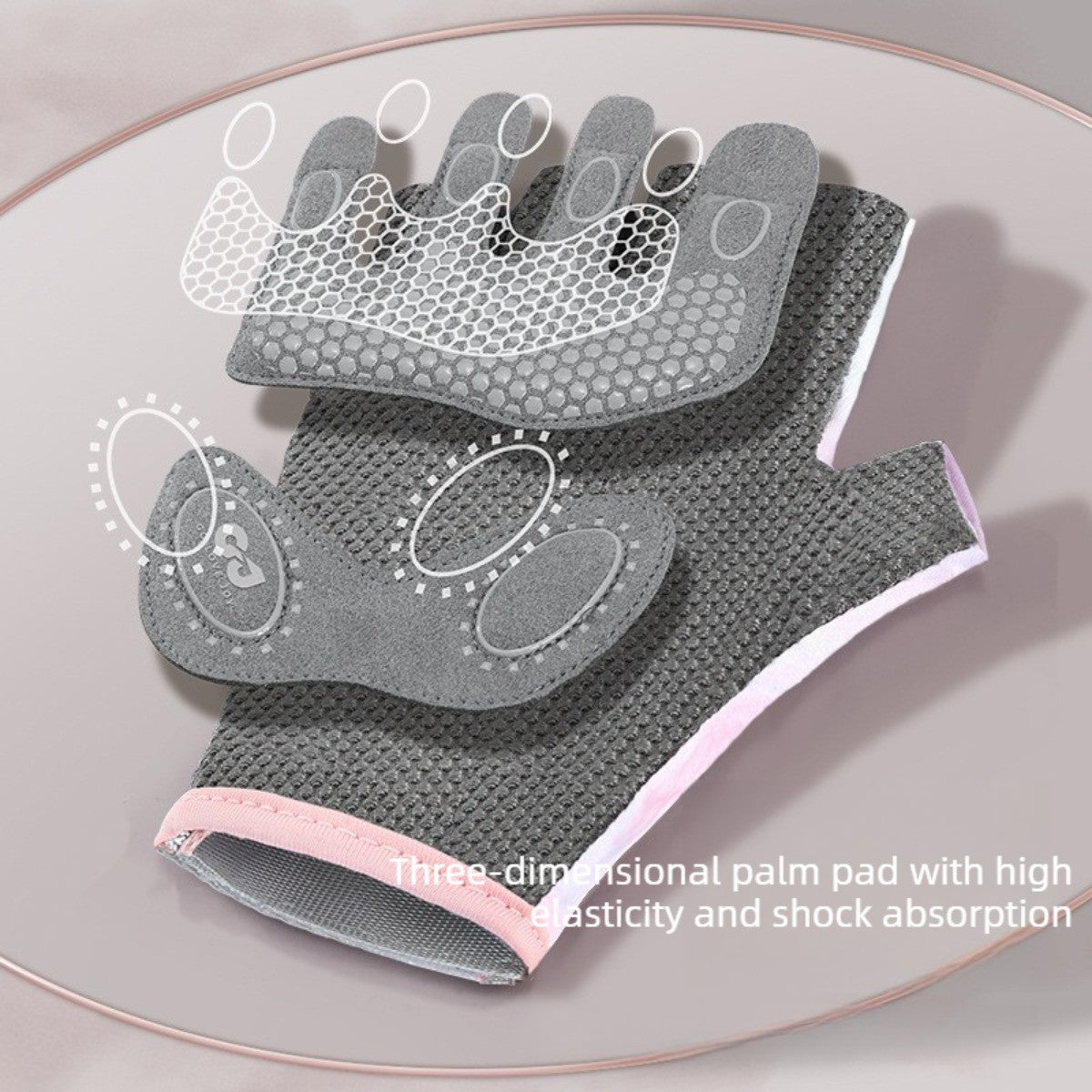 Fitness Gloves - Outdoor Cycling Gloves, Shock-absorption Yoga Gloves for Women