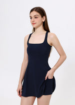 Women's Sports Dress Built in Shorts and Bra - Tennis Dress for Outdoor Running