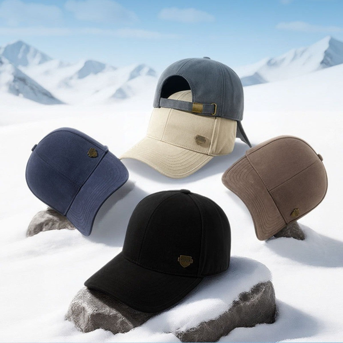 Winter Baseball Cap for Men Women - Adjustable Thermal Baseball Cap