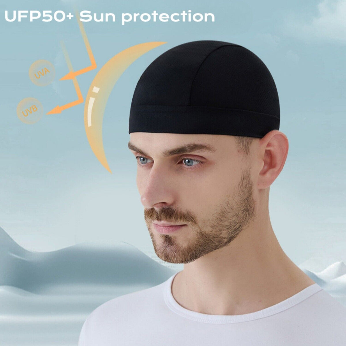 Summer Skull Caps Helmet Liner for Men Women, Ice silk Cycling Caps Beanie