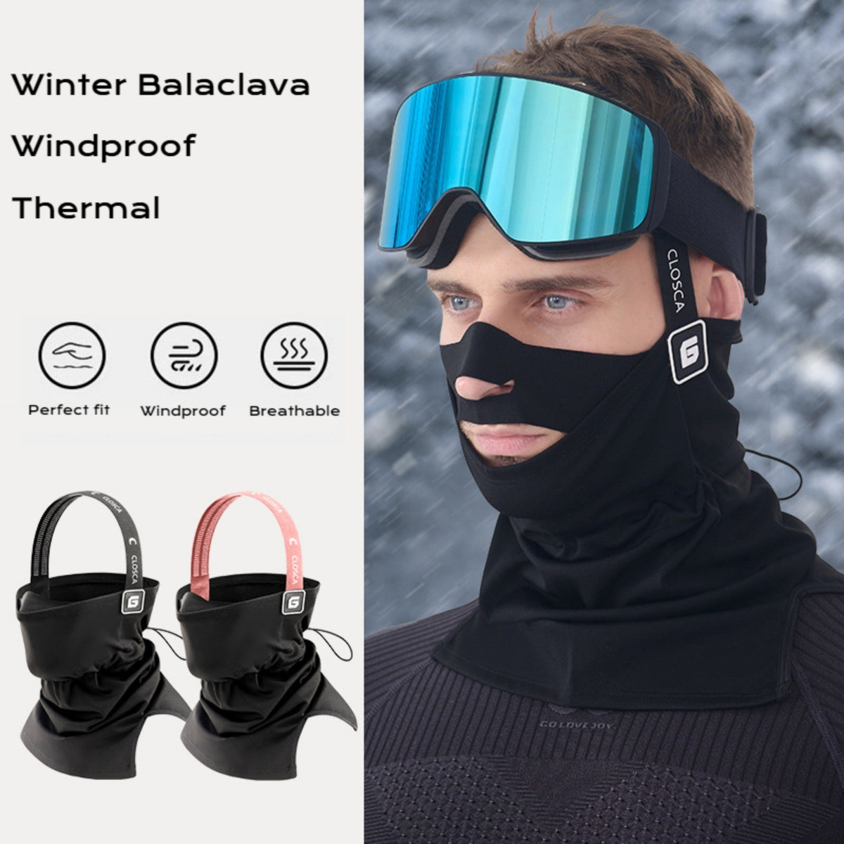 Winter Neck Gaiter Warmer for Men Women - Face Mask Balaclava for Cycling Skiing