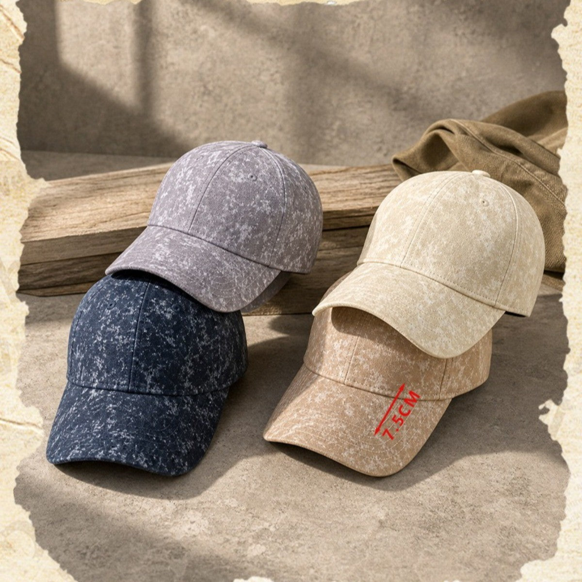 Spring / Fall Retro Tie Dye Baseball Cap Hardtop Duckbill Cap Outdoor Sun Hat