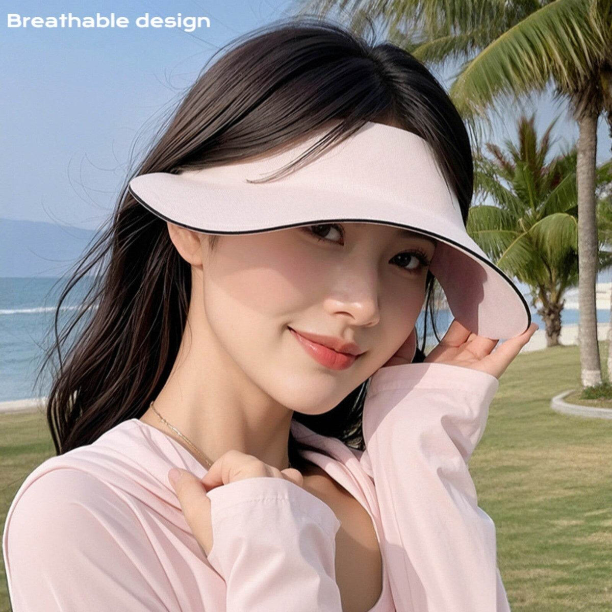 UPF50+ Face Mask with Small Visor for Women - Movagear