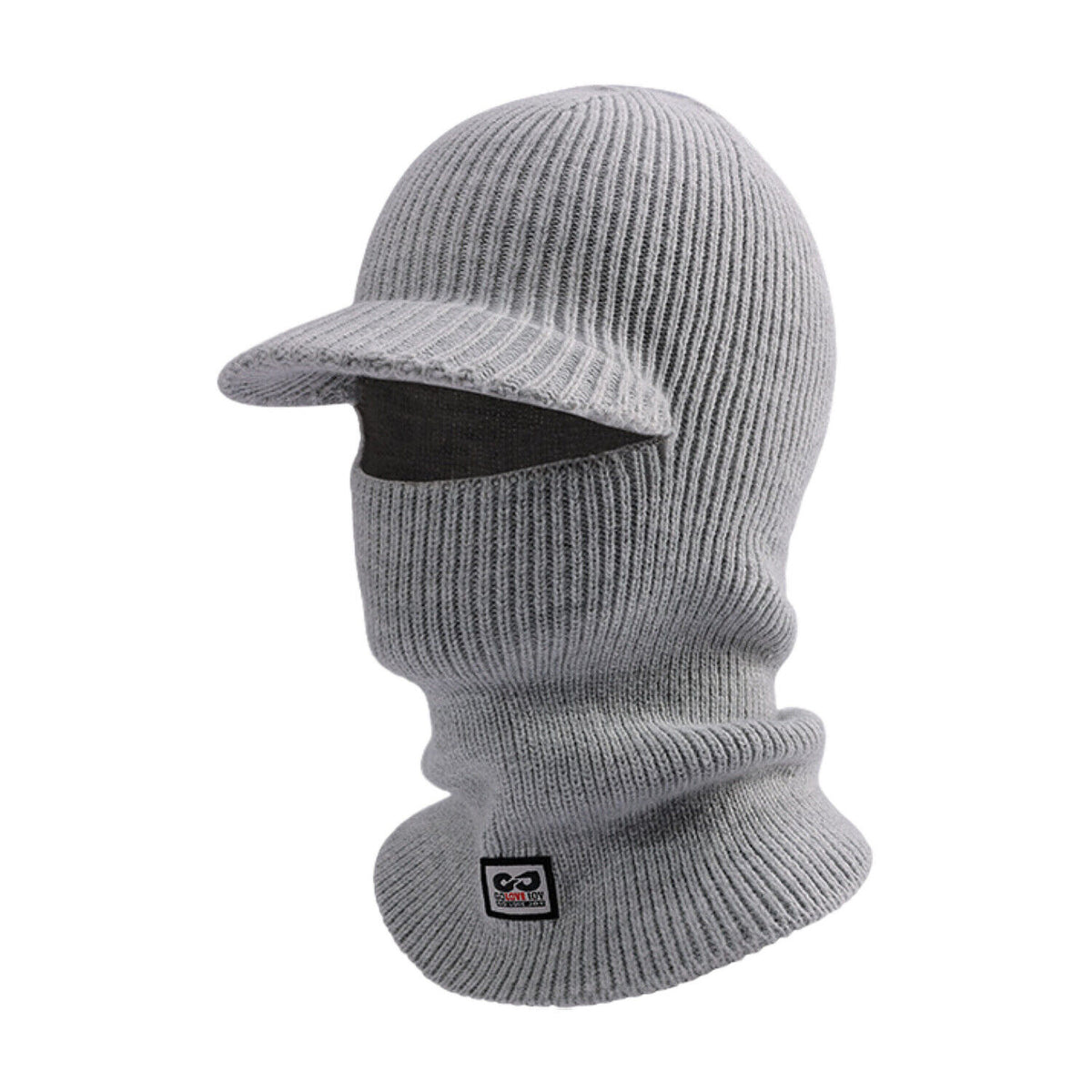 Knit Balaclava Face Cover with brim