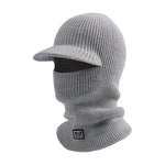 Knit Balaclava Face Cover with brim