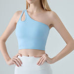 Single Shoulder Crossbody Sports Vest for Women - Running Quick Drying Yoga Bra