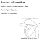 UPF50+ Face Mask with Small Visor for Women - Movagear