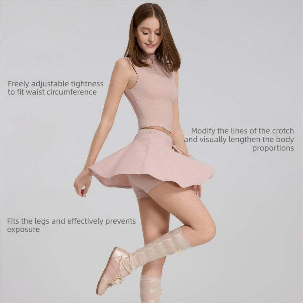 High Waist Abdominal Sports Short Skirt, Quick Drying Running Short DQ5942
