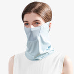 UPF50+ Women's Face Mask Neck Gaiter Scarf Breathable Sun Protection Face Cover