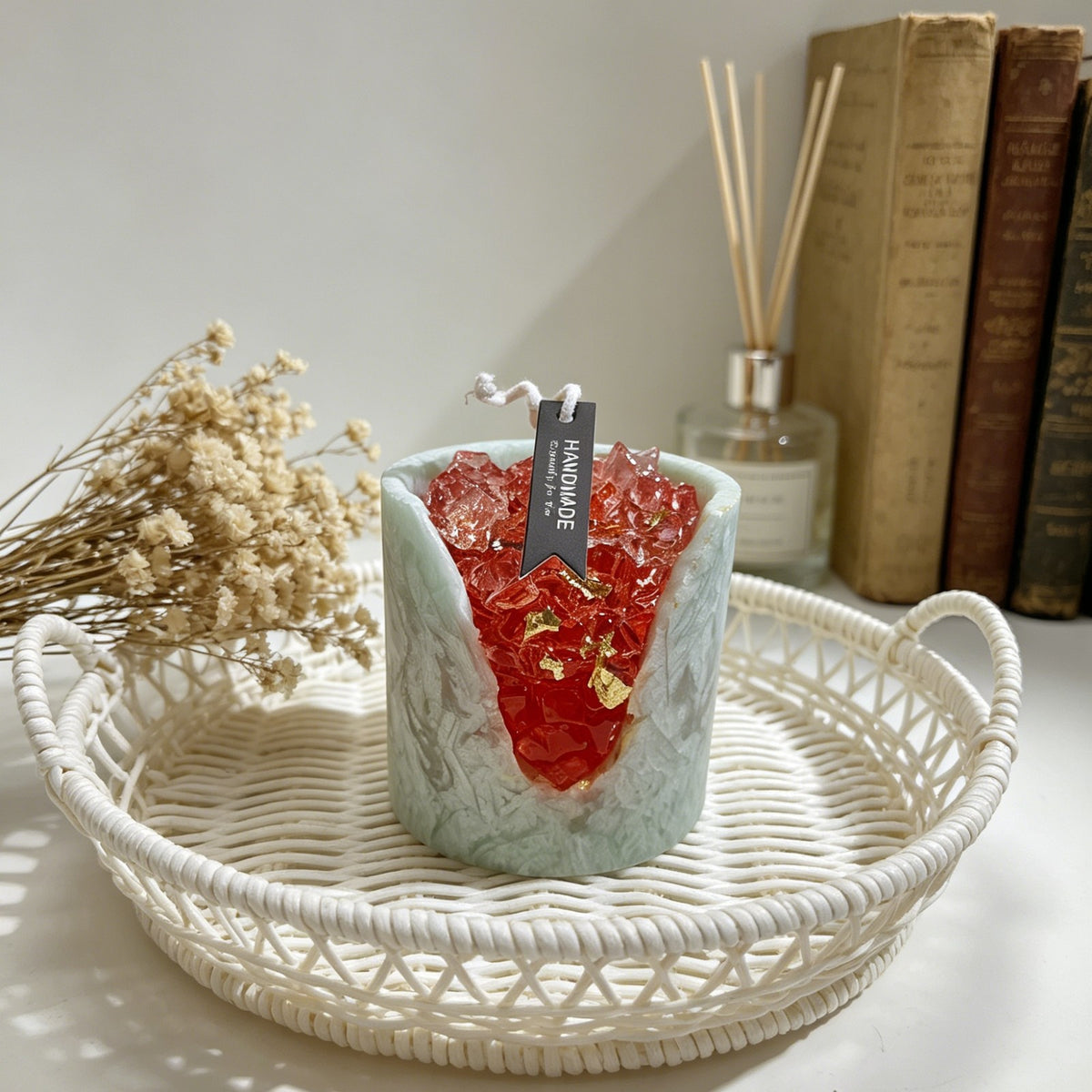Handmade Aromatherapy Candles - Crystal Shaped Candles Bedroom Ornament Candles