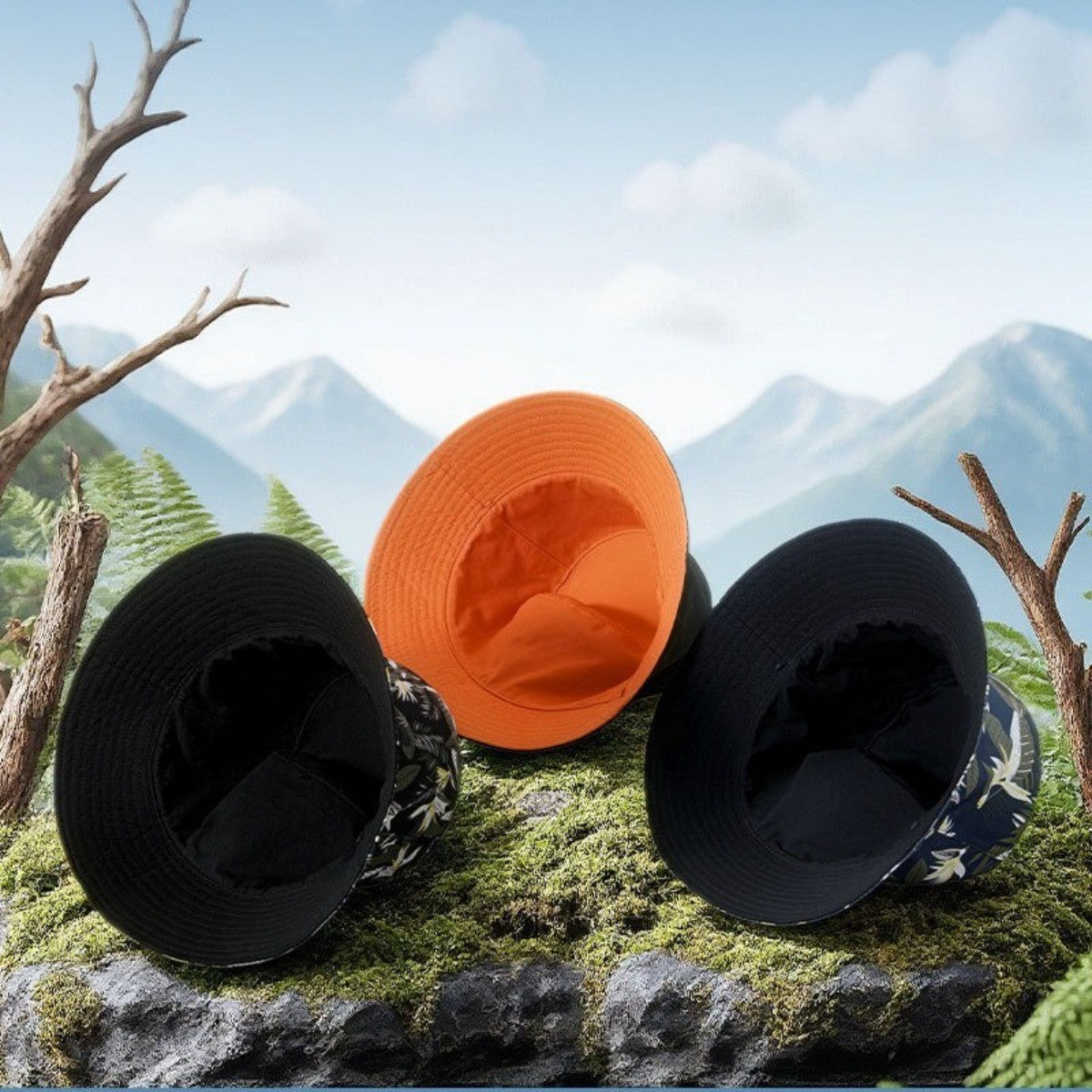 Sun Hats for Men Women - Bucket Hat With Two Side Wearable for Spring Fall Summer
