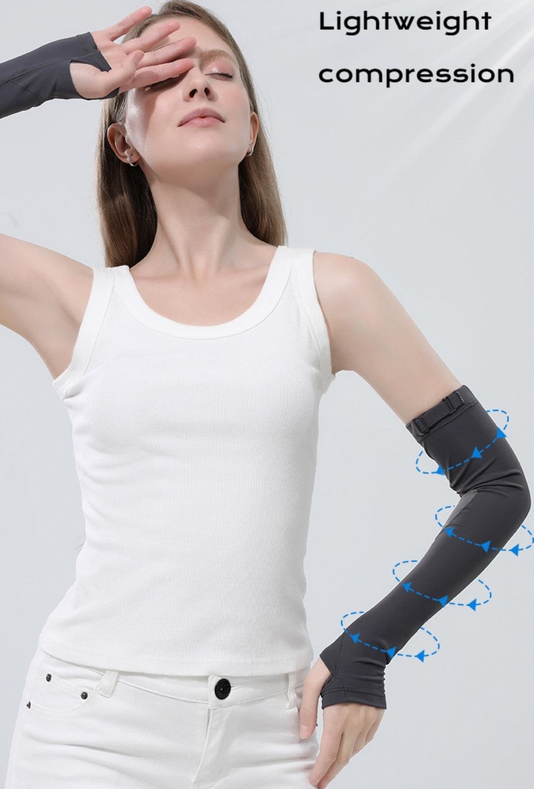 UV Sun Protection Arm Sleeves for Men Women - Compression Cooling Arm Sleeve